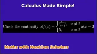 Removable Discontinuity Explained | f(x) = (x&sup2; - 4)/(x - 2) at x = 2 | Continuity in Calculus