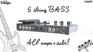 Valeton GP-200JR Bass Demo | ALL AMPS & CABS w/ Vintage 5 string Jazz Bass VJ75 | Raw Tones, No Talk