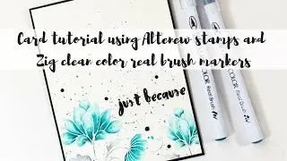 Zig clean color real brush markers & Altenew Persian Motifs stamp set