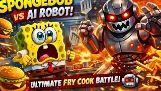 SpongeBob vs Ai robot ultimate fry cook battle shorts