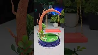 Krishna ji's Janmashtami swing making with clay 🦚 Diy Krishna ji's swing #shorts #short