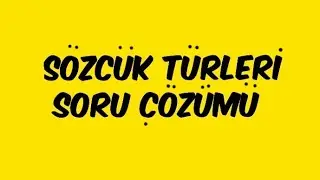 Sözcük Türleri- Soru Çözümü