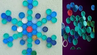 Wall Decoration Using Plastic Bottle Caps|| Plastic Bottle Caps Wall Hanging|| 
