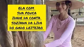 Ela vive sozinha entre as montanhas da Serra da canastra na lida do gado 