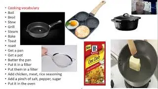 COOKING VOCABULARY AND MEANING  CLASS 50