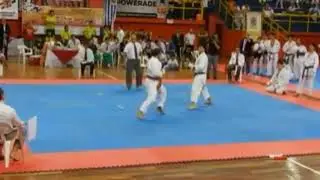 Karate JKA Final Kumite Equipo - Argentina vs Brasil - Sudamericano 2013