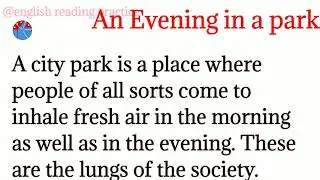 49,An evening in a park/ how to learn english/ english सीखे aasani se/ improve your grammar