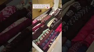 FILE FOLDING METHOD OF CLOTHES | WARDROBE ORGANIZATION | SPACE SAVING & EASILY ACCESSIBLE