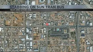 Arrest made in Sun Tran bus stabbing; victim's condition unclear