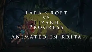 Krita: Lara Croft vs Lizard Progress