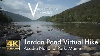Jordan Pond Virtual Hike (4K) HD Stereo Sound