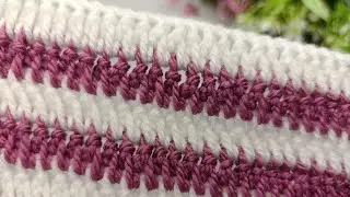 wonderful Tunisian work model 💯 Tunus işi s&uuml;per bir model &hearts;️#crochet #knitting #tunusişi 