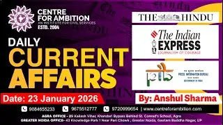 The Hindu Newspaper Analysis | 23 January 2026 | Daily Current Affairs#ias | #PCS | #upsc | #g#ias