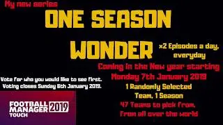 #FM19 #NewSeries #OneSeasonWonder #FootballManagerTouch2019 #FMT19