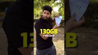 130GB Data Free😱 #jio #airtel #vi #internet #ytshorts