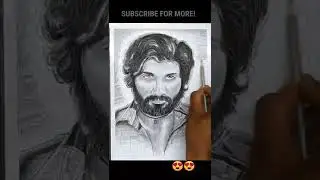 @Allu arjun | Pushpa Realistic Pencil Sketch #shorts #viralDrawing #viralvideo #Pushpa #Alluarjun