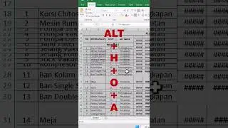 10 Detik merapihkan baris dan kolom di excel