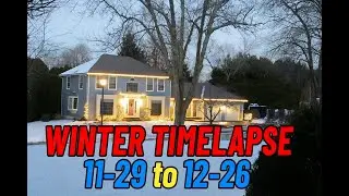 Winter Wonderland Timelapse 2025 | Snowy Suburb Transformation from Nov 29 to Dec 26