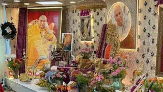 Guruji Edison Mandir : Double blessings sharing by saimya Aunty & Yashodra aunty and Arup uncle