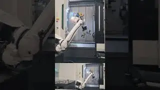 Robo2go on a CTX BETA 450TC, Loading and Unloading. #robot #cnc #manufacturing #dmgmori #5-Axis