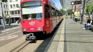 SWK Krefeld und Rheinbahn D&uuml;sseldorf an der Rheinstra&szlig;e in Krefeld, 15.05.2022