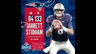 Patriots select QB Jarrett Stidham with No. 133 pick
