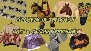 year of the horse 2026 knit & crochet pattern round up 🐎
