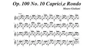 Mauro Giuliani Op. 100 No. 10 Caprici e Rondo Vivace played by Kiankou