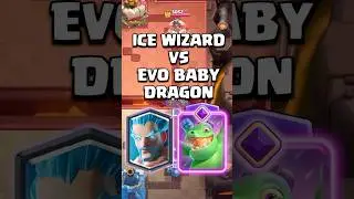 Who Slows Better 🥶 Ice Wizard Or Evolution Baby Dragon? #clashroyale #shorts