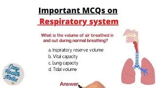 Know about the respiratory System ।। Important MCQs with answers