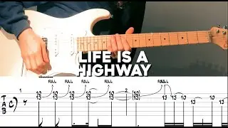 Life Is A Highway | Rascal Flatts | Guitar solo | Playthrough lesson with tab!
