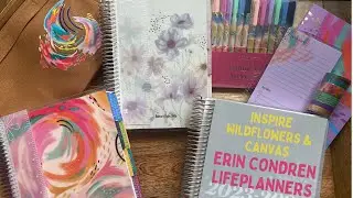 NEW Erin Condren Wildflowers | Inspire | Canvas Side by Side Comparison