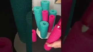 Spooky Candles with pool noodles! 👻 #spooky #diy #halloween #fun #decor