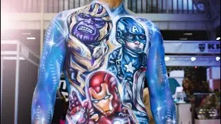 Avengers Airbrush Bodypaint at IMATS London 2019
