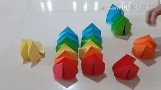 Tutorial cara membuat origami kembang api/fire work