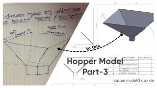 Hopper Model Part-3| SolidWorks Sheet Metal #trending #sheetmetal #solidworks #3dmodeling #hopper