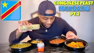 TRYING CONGOLESE FOOD PT.2 | AFRICAN FOOD(CONGOLESE)MUKBANG + NTABA