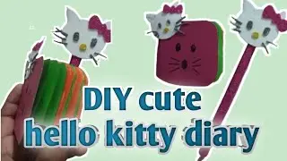 DIY cute mini pocket diary | homemade hello kitty notebook | kawaii dairy.