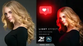 Photoshop Manipulation - Glowing Social Media Icon | Creative Photo Manipulation
