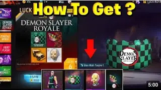 How To Get All Items Demon Slayer Gold Royale | Free Fire India 🇮🇳