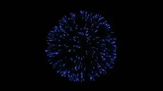 Fireworks Sound Effect On Black Background Screen (Blue + Yellow)