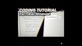 Factorial program in C ! Aktu