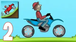 Hill Climb Racing - Gameplay Walkthrough Part 2 - Motocross Bike Max Level (iOS, Android)