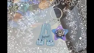 Custom Resin Letter with Nail Art Stickers & Rhinestones | Easy Personalized DIY Keychain