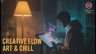 Digital Art Flow 🎨 | 1 Hour Lofi Beats for Creative Work, Illustration & Study | Indigo Hour Loops