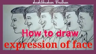 How to draw expression of face only in 3 minutes by studies with painting