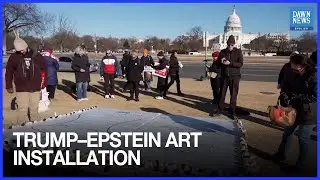 Trump Epstein Installation Appears on National Mall Amid First Year in Office
