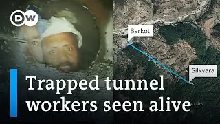 41 workers trapped in collapsed Himalayan tunnel for 10 days seen alive for the first time | DW News