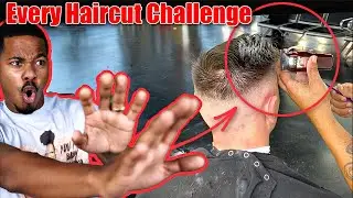NOOO!!! FREE HANDING A COMBOVER?!?! EVERY HAIRCUT CHALLENGE