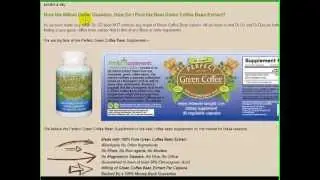 Pure Green Coffee Bean Extract.  The Truth On Weight Loss and Pure Green Coffee Bean
